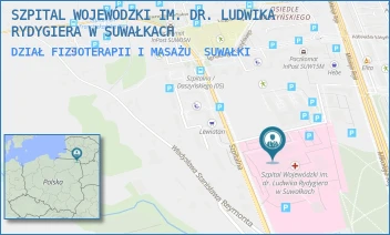 DZIAŁ FIZJOTERAPII I MASAŻU - SZPITAL WOJEWÓDZKI IM. DR. LUDWIKA RYDYGIERA W SUWAŁKACH - SZPITALNA 60,  SUWAŁKI
