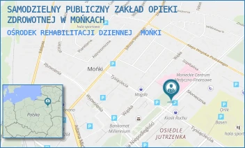 OŚRODEK REHABILITACJI DZIENNEJ - SAMODZIELNY PUBLICZNY ZAKŁAD OPIEKI ZDROWOTNEJ W MOŃKACH - NIEPODLEGŁOŚCI 9/A,  MOŃKI