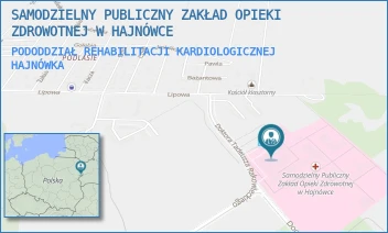 PODODDZIAŁ REHABILITACJI KARDIOLOGICZNEJ - SAMODZIELNY PUBLICZNY ZAKŁAD OPIEKI ZDROWOTNEJ W HAJNÓWCE - DOC. ADAMA DOWGIRDA 9,  HAJNÓWKA