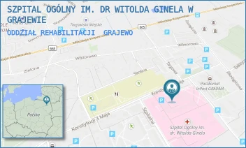 ODDZIAŁ REHABILITACJI - SZPITAL OGÓLNY IM. DR WITOLDA GINELA W GRAJEWIE - KONSTYTUCJI 3 MAJA 34,  GRAJEWO