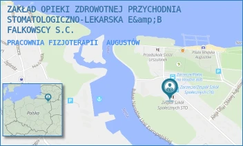 PRACOWNIA FIZJOTERAPII - ZAKŁAD OPIEKI ZDROWOTNEJ PRZYCHODNIA STOMATOLOGICZNO-LEKARSKA E&amp;B FALKOWSCY S.C. - ZARZECZE 17B,  AUGUSTÓW