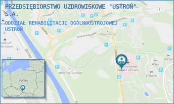 ODDZIAŁ REHABILITACJI OGÓLNOUSTROJOWEJ - PRZEDSIĘBIORSTWO UZDROWISKOWE "USTROŃ" S.A. - SANATORYJNA 7,  USTROŃ