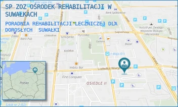 PORADNIA REHABILITACJI LECZNICZEJ DLA DOROSŁYCH - SP ZOZ OŚRODEK REHABILITACJI W SUWAŁKACH - WARYŃSKIEGO 22A,  SUWAŁKI