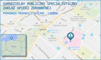 PORADNIA REHABILITACYJNA - SAMODZIELNY PUBLICZNY SPECJALISTYCZNY ZAKŁAD OPIEKI ZDROWOTNEJ - UL. JULIANA WĘGRZYNOWICZA 13,  LĘBORK