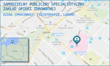 DZIAŁ (PRACOWNIA) FIZJOTERAPII - SAMODZIELNY PUBLICZNY SPECJALISTYCZNY ZAKŁAD OPIEKI ZDROWOTNEJ - UL. JULIANA WĘGRZYNOWICZA 13,  LĘBORK