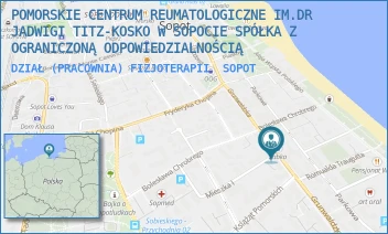 DZIAŁ (PRACOWNIA) FIZJOTERAPII - POMORSKIE CENTRUM REUMATOLOGICZNE IM.DR JADWIGI TITZ-KOSKO W SOPOCIE SPÓŁKA Z OGRANICZONĄ ODPOWIEDZIALNOŚCIĄ - UL. GRUNWALDZKA 1/3,  SOPOT
