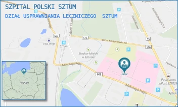 DZIAŁ USPRAWNIANIA LECZNICZEGO - SZPITAL POLSKI SZTUM - UL. REJA 12,  SZTUM
