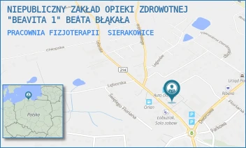 PRACOWNIA FIZJOTERAPII - NIEPUBLICZNY ZAKŁAD OPIEKI ZDROWOTNEJ "BEAVITA 1" BEATA BŁĄKAŁA - UL. LĘBORSKA 34,  SIERAKOWICE