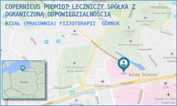 DZIAŁ (PRACOWNIA) FIZJOTERAPII - COPERNICUS PODMIOT LECZNICZY SPÓŁKA Z OGRANICZONĄ ODPOWIEDZIALNOŚCIĄ - POWSTAŃCÓW WARSZAWSKICH 1-2,  GDAŃSK