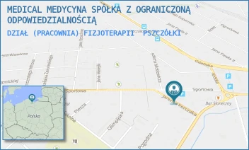 DZIAŁ (PRACOWNIA) FIZJOTERAPII - MEDICAL MEDYCYNA SPÓŁKA Z OGRANICZONĄ ODPOWIEDZIALNOŚCIĄ - UL. SPORTOWA 1C,  PSZCZÓŁKI