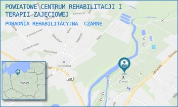 PORADNIA REHABILITACYJNA - POWIATOWE CENTRUM REHABILITACJI I TERAPII ZAJĘCIOWEJ - UL. ZAMKOWA 19,  CZARNE