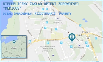 DZIAŁ (PRACOWNIA) FIZJOTERAPII - NIEPUBLICZNY ZAKŁAD OPIEKI ZDROWOTNEJ "MEDICUS" - UL. ŁĄKOWA 33,  PRABUTY