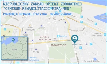 PORADNIA REHABILITACYJNA - NIEPUBLICZNY ZAKŁAD OPIEKI ZDROWOTNEJ "CENTRUM REHABILITACJI MIRA-MED" - UL. GEN. JÓZEFA HALLERA 19,  WŁADYSŁAWOWO