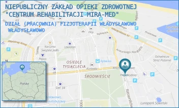 DZIAŁ (PRACOWNIA) FIZJOTERAPII WŁADYSŁAWOWO - NIEPUBLICZNY ZAKŁAD OPIEKI ZDROWOTNEJ "CENTRUM REHABILITACJI MIRA-MED" - UL. GEN. JÓZEFA HALLERA 19,  WŁADYSŁAWOWO