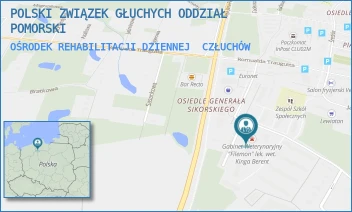 OŚRODEK REHABILITACJI DZIENNEJ - POLSKI ZWIĄZEK GŁUCHYCH ODDZIAŁ POMORSKI - UL. WŁADYSŁAWA SIKORSKIEGO 4B,  CZŁUCHÓW