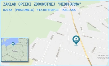 DZIAŁ (PRACOWNIA) FIZJOTERAPII - ZAKŁAD OPIEKI ZDROWOTNEJ "MEDPHARMA" - UL. NOWOWIEJSKA 5,  KALISKA
