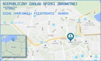 DZIAŁ (PRACOWNIA) FIZJOTERAPII - NIEPUBLICZNY ZAKŁAD OPIEKI ZDROWOTNEJ "STOGI" - UL. WILHELMA STRYJEWSKIEGO 29,  GDAŃSK