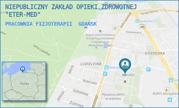PRACOWNIA FIZJOTERAPII - NIEPUBLICZNY ZAKŁAD OPIEKI ZDROWOTNEJ "ETER-MED" - UL. KAZIMIERZA GÓRSKIEGO 1,  GDAŃSK