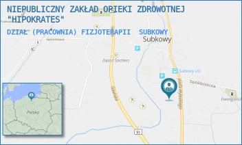 DZIAŁ (PRACOWNIA) FIZJOTERAPII - NIEPUBLICZNY ZAKŁAD OPIEKI ZDROWOTNEJ "HIPOKRATES" - UL. JÓZEFA WYBICKIEGO 17,  SUBKOWY