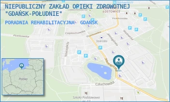 PORADNIA REHABILITACYJNA - NIEPUBLICZNY ZAKŁAD OPIEKI ZDROWOTNEJ "GDAŃSK-POŁUDNIE" - UL. JELENIOGÓRSKA 21,  GDAŃSK