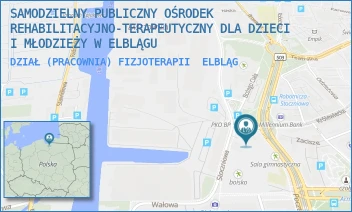 DZIAŁ (PRACOWNIA) FIZJOTERAPII - SAMODZIELNY PUBLICZNY OŚRODEK REHABILITACYJNO-TERAPEUTYCZNY DLA DZIECI I MŁODZIEŻY W ELBLĄGU - KRÓLEWIECKA 2,  ELBLĄG