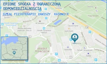 DZIAŁ FIZJOTERAPII ZAWISZY - EPIONE SPÓŁKA Z OGRANICZONĄ ODPOWIEDZIALNOŚCIĄ - UL. ZAWISZY CZARNEGO 7A,  KATOWICE