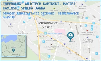 OŚRODEK REHABILITACJI DZIENNEJ - "NEFROLUX" WOJCIECH KAMIŃSKI, MACIEJ KAMIŃSKI SPÓŁKA Z OGRANICZONĄ ODPOWIEDZIALNOŚCIĄ - UL. SZPITALNA 6,  SIEMIANOWICE ŚLĄSKIE
