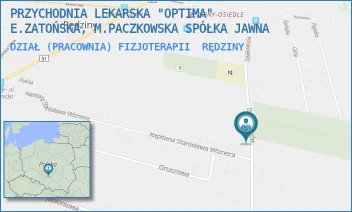 DZIAŁ (PRACOWNIA) FIZJOTERAPII - PRZYCHODNIA LEKARSKA "OPTIMA"  E.ZATOŃSKA, M.PACZKOWSKA SPÓŁKA JAWNA - UL. DZIAŁKOWICZÓW 20 20,  RĘDZINY
