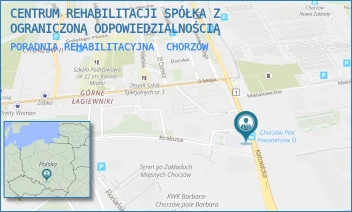 PORADNIA REHABILITACYJNA - CENTRUM REHABILITACJI SPÓŁKA Z OGRANICZONĄ ODPOWIEDZIALNOŚCIĄ - UL. PLAC POWSTAŃCÓW ŚL 1,  CHORZÓW