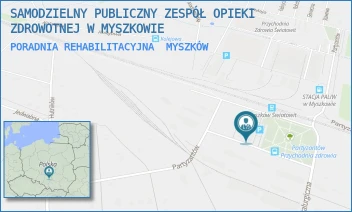 PORADNIA REHABILITACYJNA - SAMODZIELNY PUBLICZNY ZESPÓŁ OPIEKI ZDROWOTNEJ W MYSZKOWIE - UL. PARTYZANTÓW 21,  MYSZKÓW