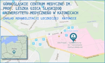 ZAKŁAD REHABILITACJI LECZNICZEJ - GÓRNOŚLĄSKIE CENTRUM MEDYCZNE IM. PROF. LESZKA GIECA ŚLĄSKIEGO UNIWERSYTETU MEDYCZNEGO W KATOWICACH - UL. ZIOŁOWA 45-47,  KATOWICE