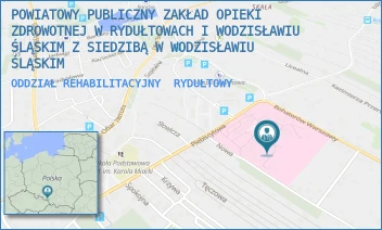 ODDZIAŁ REHABILITACYJNY - SZPITAL POWIATOWY W WODZISŁAWIU ŚLĄSKIM - UL. PLEBISCYTOWA 47,  RYDUŁTOWY