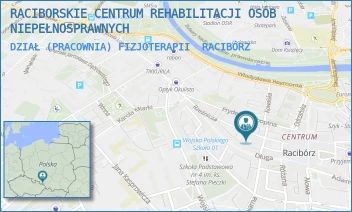 DZIAŁ (PRACOWNIA) FIZJOTERAPII - RACIBORSKIE CENTRUM REHABILITACJI OSÓB NIEPEŁNOSPRAWNYCH - UL. RZEŹNICZA 8,  RACIBÓRZ