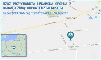 DZIAŁ(PRACOWNIA)FIZJOTERAPII - NZOZ PRZYCHODNIA LEKARSKA SPÓŁKA Z OGRANICZONĄ ODPOWIEDZIALNOŚCIĄ - UL. STRAŻACKA 18,  KŁOMNICE