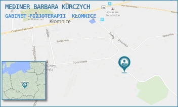 GABINET FIZJOTERAPII - MEDINER BARBARA KURCZYCH - UL. SĄDOWA 29,  KŁOMNICE