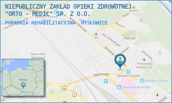 PORADNIA REHABILITACYJNA - NIEPUBLICZNY ZAKŁAD OPIEKI ZDROWOTNEJ "ORTO - MEDIC" SP. Z O.O. - UL. ŚWIERCZYNY 1,  MYSŁOWICE