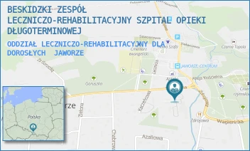 ODDZIAŁ LECZNICZO-REHABILITACYJNY DLA DOROSŁYCH - BESKIDZKI ZESPÓŁ LECZNICZO-REHABILITACYJNY SZPITAL OPIEKI DŁUGOTERMINOWEJ - UL. SŁONECZNA 83,  JAWORZE