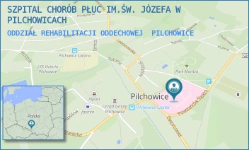 ODDZIAŁ REHABILITACJI ODDECHOWEJ - SZPITAL CHORÓB PŁUC IM.ŚW. JÓZEFA W PILCHOWICACH - UL. DWORCOWA 31,  PILCHOWICE