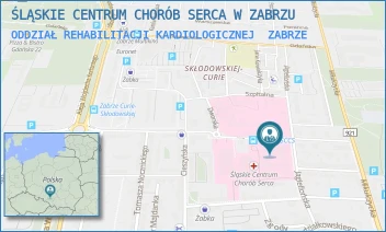 ODDZIAŁ REHABILITACJI KARDIOLOGICZNEJ - ŚLĄSKIE CENTRUM CHORÓB SERCA W ZABRZU - MARII CURIE-SKŁODOWSKIEJ 9,  ZABRZE