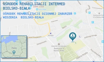 OŚRODEK REHABILITACJI DZIENNEJ ZABURZEŃ WIDZENIA - INTERMED SEBASTIAN DOMINIAK - UL. STAROBIELSKA 11,  BIELSKO-BIAŁA