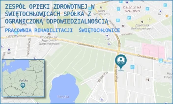 PRACOWNIA REHABILITACJI - ZESPÓŁ OPIEKI ZDROWOTNEJ W ŚWIĘTOCHŁOWICACH SPÓŁKA Z OGRANICZONĄ ODPOWIEDZIALNOŚCIĄ W RESTRUKTURYZACJI - UL. JULIANA ZUBRZYCKIEGO 36,  ŚWIĘTOCHŁOWICE