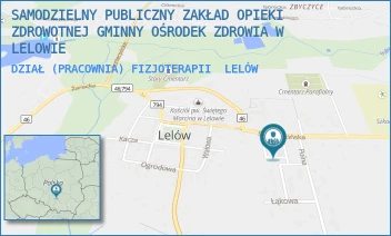 DZIAŁ (PRACOWNIA) FIZJOTERAPII - SAMODZIELNY PUBLICZNY ZAKŁAD OPIEKI ZDROWOTNEJ GMINNY OŚRODEK ZDROWIA W LELOWIE - UL. SZCZEKOCIŃSKA 18,  LELÓW