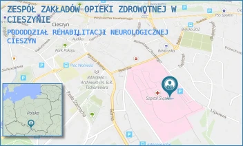 PODODDZIAŁ REHABILITACJI NEUROLOGICZNEJ - ZESPÓŁ ZAKŁADÓW OPIEKI ZDROWOTNEJ W CIESZYNIE - UL. BIELSKA 4,  CIESZYN