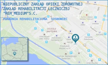 PORADNIA REHABILITACYJNA - NIEPUBLICZNY ZAKŁAD OPIEKI ZDROWOTNEJ ZAKŁAD REHABILITACJI LECZNICZEJ "REH_MEDIUM"S.C. - UL. NAFTOWA 35,  SOSNOWIEC