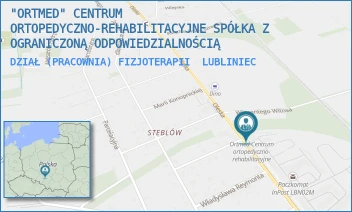 DZIAŁ (PRACOWNIA) FIZJOTERAPII - "ORTMED" CENTRUM ORTOPEDYCZNO-REHABILITACYJNE SPÓŁKA Z OGRANICZONĄ ODPOWIEDZIALNOŚCIĄ - UL. OLESKA 62,  LUBLINIEC