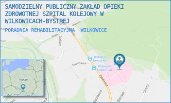 PORADNIA REHABILITACYJNA - SAMODZIELNY PUBLICZNY ZAKŁAD OPIEKI ZDROWOTNEJ SZPITAL KOLEJOWY W WILKOWICACH-BYSTREJ - UL. ŻYWIECKA 19,  WILKOWICE