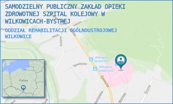 ODDZIAŁ REHABILITACJI OGÓLNOUSTROJOWEJ - SAMODZIELNY PUBLICZNY ZAKŁAD OPIEKI ZDROWOTNEJ SZPITAL KOLEJOWY W WILKOWICACH-BYSTREJ - UL. ŻYWIECKA 19,  WILKOWICE