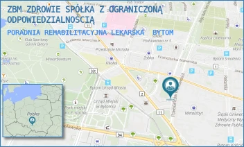PORADNIA REHABILITACYJNA LEKARSKA - ZBM ZDROWIE SPÓŁKA Z OGRANICZONĄ ODPOWIEDZIALNOŚCIĄ - UL. POWSTAŃCÓW WARSZAWSKICH 64B/1,  BYTOM