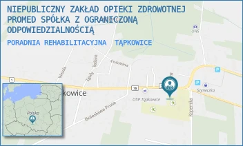 PORADNIA REHABILITACYJNA - NIEPUBLICZNY ZAKŁAD OPIEKI ZDROWOTNEJ PROMED SPÓŁKA Z OGRANICZONĄ ODPOWIEDZIALNOŚCIĄ - UL. ZWYCIĘSTWA 13,  TĄPKOWICE