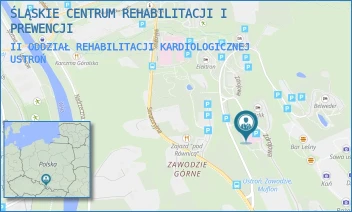II ODDZIAŁ REHABILITACJI KARDIOLOGICZNEJ - ŚLĄSKIE CENTRUM REHABILITACJI I PREWENCJI - UL. ZDROJOWA 6,  USTROŃ